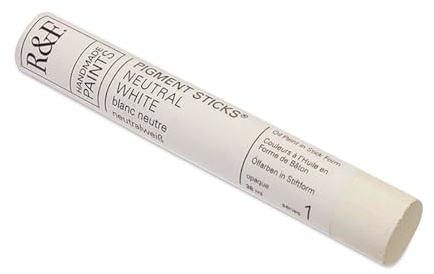 R&F Handmade Paints - Professional Oil Pigment Stick, Neutral White, 38 ml