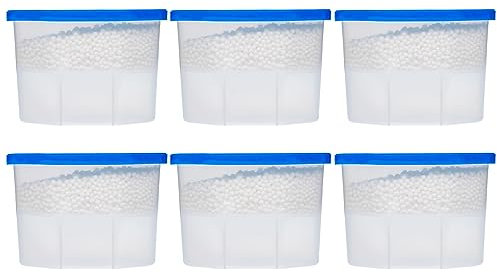Invero 6 Pack of Interior Damp Dehumidifier - Moisture Mould Mildew Trap Remover - Prevents Mould for all Homes Flats or Caravans and more - 500ml