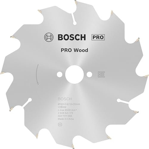 Bosch Optiline Wood 160x2.6x20/16D: 12WZ, 160 x 2.6/1.6 x 12 mm, 12 Denti