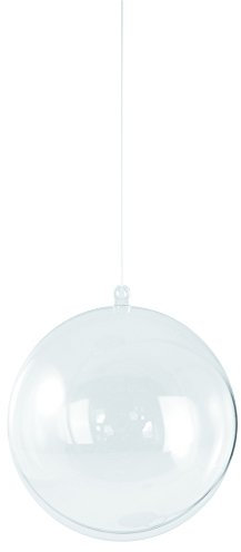 Rayher 3911737 Plastik-Kugel 2 TLG., 18 cm ø, kristall