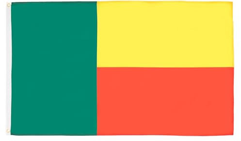 AZ FLAG - Flagge Benin - 150x90 cm - Beninische Fahne 100% Polyester mit Messing-Ösen - 110g