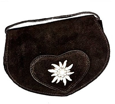 Kabe Damen Trachtentasche velour; Farbe: schwarz