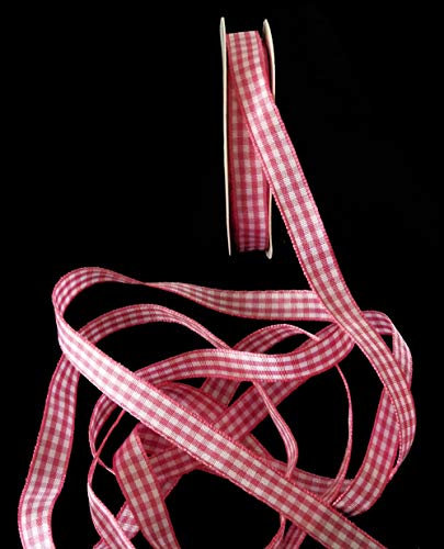 Karoband Dunkel Rosa 10mm x 10m