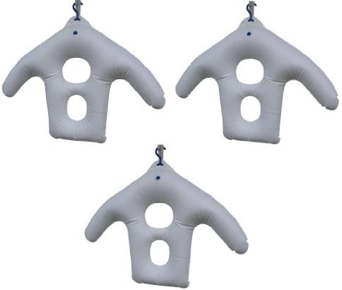 3er SET Pulloverbügel 435 Kleiderbügel aufblasbar weiss 70 x 48 cm 3er SET von carmesin®