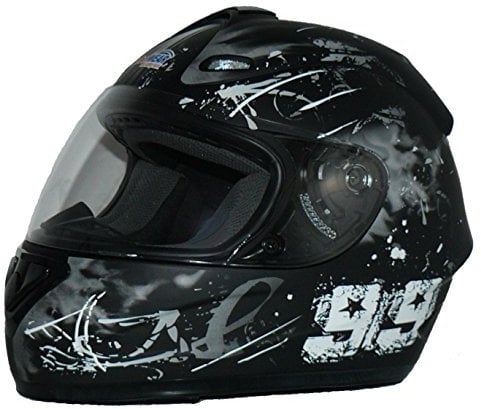 protectWEAR Motorradhelm FS-801-99 schwarz/grau-Gr.XL