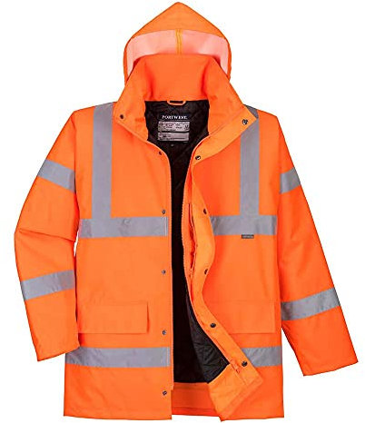 PORTWEST Hi-Vis Traffic Jacket, colorOrange talla XSmall