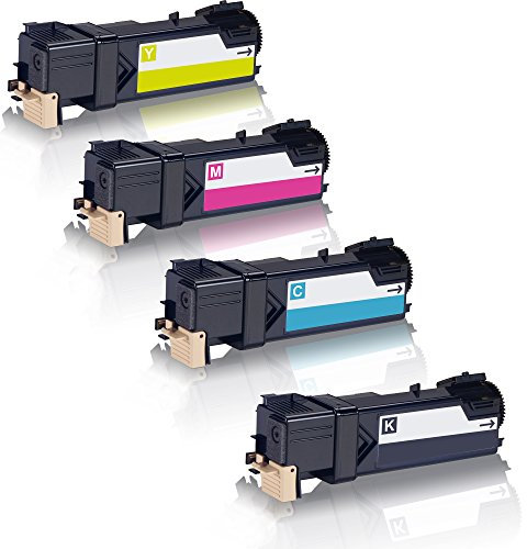 4X Print-Klex Tonerkartuschen kompatibel für Xerox Phaser 6140 6140DN 6140N 6140Series Xerox Phaser 6140 DN 6140 N 6140 Series Black Cyan Magenta Yellow Sparset - Eco Office Serie
