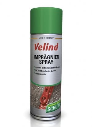 Imprägnierspray  Velind  für Textilien, Zelte, Leder, Rucksäcke, Sportbekleidung und vieles mehr - Schutz vor Nässe und Schmutz 2 x 300 ml