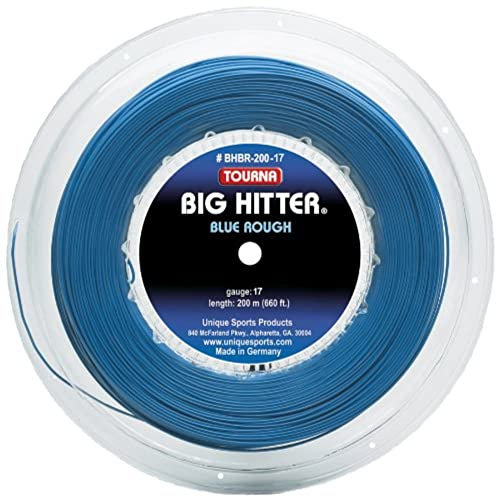 Unique Sports Tourna Big Hitter Rough Massimo Spin Blu in Poliestere Corda da Tennis, BHBR-200-17, Blue, 17g Reel