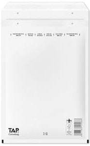 100 Stück Luftpolsterumschläge Luftpolstertaschen Versandtaschen 7/G 250x350 mm weiß