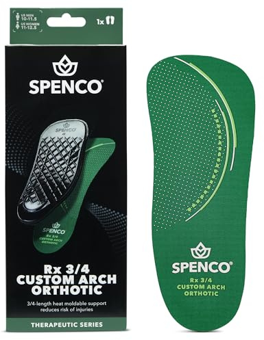 Spenco Rx Orthotic Arch Support 3/4 Length Shoe Insoles Women's 11-12.5/Men's 10-11.5
