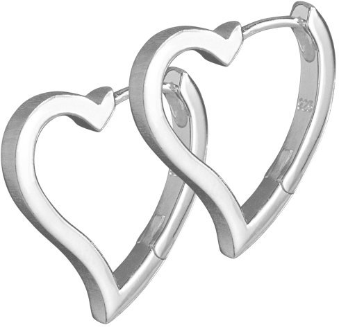 VINANI Klapp-Creolen Angel Heart Silber 925 CAH