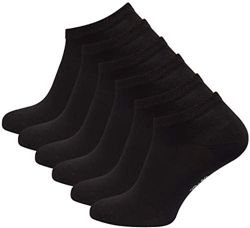 Vincent Creation 6 Paar Herren BAMBUS Sneaker Socken, Spitze handgekettelt, Super Qualität