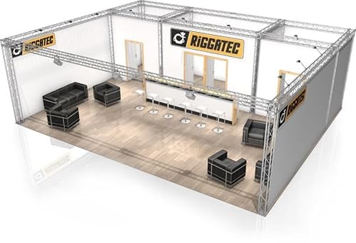 Naxpro-Truss Messestand FD 24-10 x 8 x 3,22 m (LxBxH) - 80 m² aus Aluminium