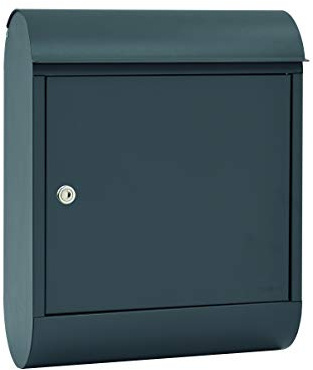 MEFA by Renz Briefkasten Topaz 842 (Farbe basaltgrau, Postkasten mit Sicherheitsschloss, Größe 430x340x150 mm) 842500M
