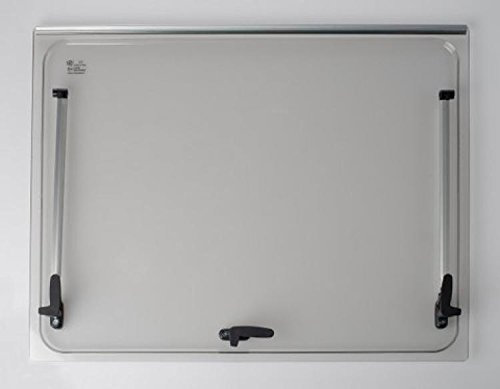 Vetro di ricambio 668x484 per finestra camper Seitz 700x550 - colore Grigio - compresi accessori