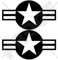US Luftwaffe USAF Navy USMC Army Aircraft Rondell 160 cm (160 mm) Vinyl Bumper Sticker, Aufkleber X2–22 Farben zur Auswahl
