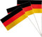 10 Fähnchen * DEUTSCHLAND * als Deko für Mottoparty oder Fussball-Party // Public Viewing Fussball Soccer schwarz rot gold Flaggen Fahnen Papierfahnen WM EM