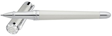 S.T. Dupont Liberte Pearly Lack und Palladium Kugelschreiber – Weiß Tintenroller Rollerball weiß