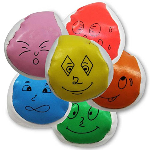 8 x HC-Handel 911337 Catchball Jonglierball Gesicht 5,5 cm