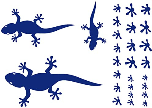Samunshi® Gecko Wandtattoo Creativ-Set 55x38cm königsblau
