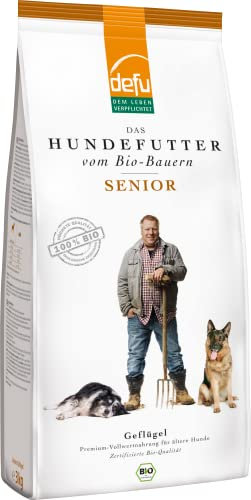 defu Hundefutter | 3 x 3 kg | Senior Bio Geflügel | Premium Bio Trockenfutter für ältere Hunde
