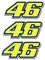 Aufkleber Valentino Rossi 46 The Doctor, für Auto/Motorrad/Laptop etc., 18 x 7 cm, gedruckt auf Orajet 3551 Polymer-PVC-Folie (70 Mikron), für langfristige Verwendung im Außenbereich, 3 Stück