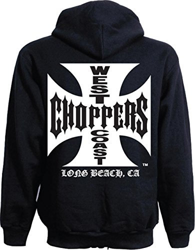 West Coast Choppers WCC Hoodie Iron Cross Schwarz-XXL