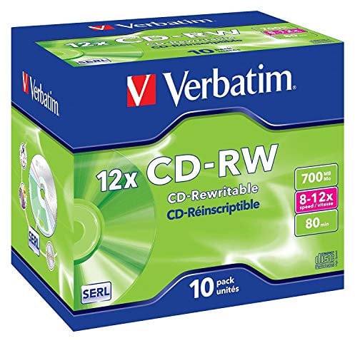 Best Price Square VERBATIM CD-RW 80MIN 10X Jewel 10 43148 by VERBATIM
