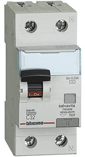 BTicino GA8813AC32 Interruttore Magnetotermico Differenziale, 32 A