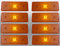 flexzon 8pcs 12V LED Orange Side Marker Light Indicator For Truck HGV Trailer Lorry Bus Cab Van