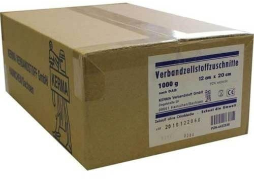 VERBANDZELLSTOFF ZUSCHNITTE hochgebleicht 12x20 cm 1000 g