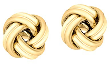 Tuscany Silver Ohrstecker Gelbgold Vergoldet Sterling Silber Knoten