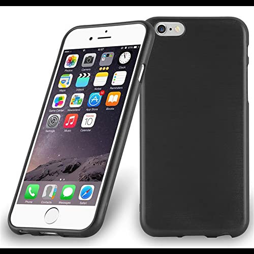Cadorabo Funda para Apple iPhone 6 / iPhone 6S en Negro - Cubierta Proteccíon de Silicona TPU Delgada e Flexible con Antichoque - Gel Case Cover Carcasa Ligera