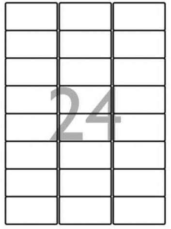 Realpack Adressetiketten für Laserdrucker/Tintenstrahldrucker, DIN A4, 24 Etiketten pro Seite, 63,5 x 33,9 mm, 100 Stück