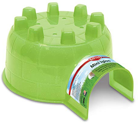 Kaytee, Mini Iglu, Haustierhaus und Bett für Hamster, Rennmäuse und kleine Nager, sicherer Ruheplatz, Farbe ist zufällig