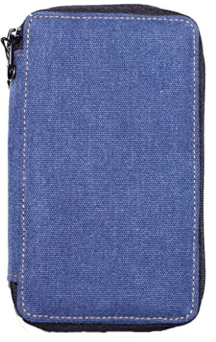 Speedball Art Products 254480 48 Pencil Storage Canvas Pencil Case, Denim