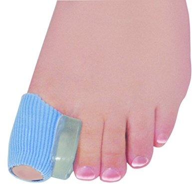 Antibacterial Digital Pads with Gel Pad Finger and Toe Sleeves Tubes Covers Contain Soothing Mineral Oil Relieve Pressure on Ingrown Toenails, Hammertoes, Corns, Toe Tips Latex Free Medium Pk of 6