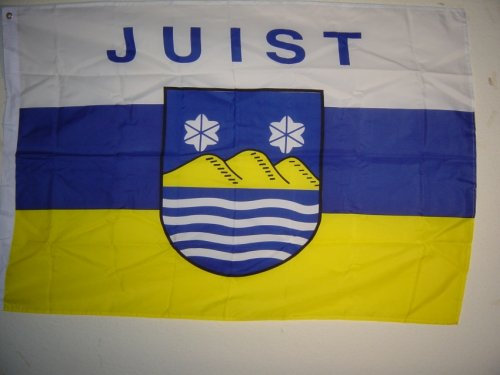 Fahnen Flaggen JUIST MIT WAPPEN 135 x 90 cm Fahne Flagge