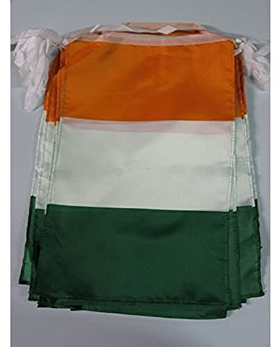 AZ FLAG - Guirlande Drapeau Côte d'Ivoire - 12 Mètres Avec 20 Drapeaux Ivoirien De 45x30 cm - Fanions 100% Polyester - 200g