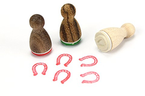 Stemplino Ministempel Hufeisen, 12 mm, Holzstempel für Karten, Scrapbooking und Bullet Journal