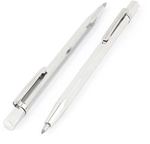 uxcell Pocket Pointed Tip Glass Tile Cutter Pen Scriber Marker 5.7 Long 2pcs for Glass Ceramics Hardened Steel Metal Sheet
