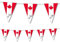 3,5m Wimpelkette * KANADA * als Deko für eine Länderparty von DH-Konzept // Mottoparty Banner Girlande Partykette
