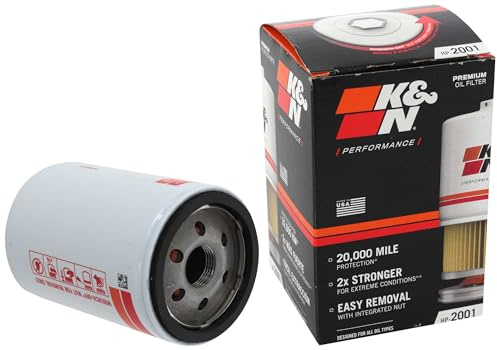 K&N Oil Filter: 20,000 Mile Engine Protection with Wrench Off Nut, HP-2001