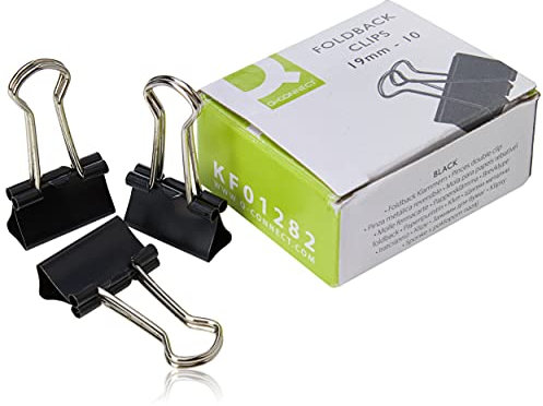 Molle Double Click Q-Connect Foldback nero 19 mm conf. da 10 - KF01282