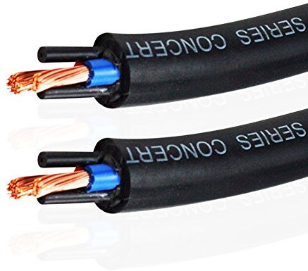 Van Damme Black Series Tour Grade 2 x 4.00mm Twin-Axial Speaker Cable, Black 268-545-000 10 Metre / 10M