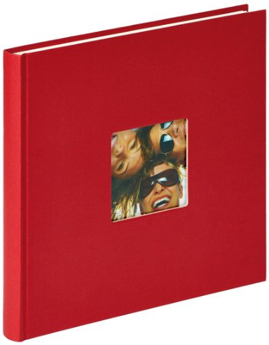 walther design Fotoalbum rot 26 x 25 cm mit Cover-Ausstanzung, Fun FA-205-R