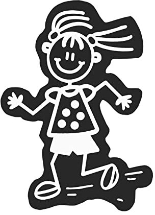 Family Car Decals Aufkleber Familie Kind Tanzend
