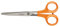 Fiskars Ciseaux multi-usages, Longueur totale: 17 cm, Pour droitiers et gauchers, Lames en acier inoxydable/Poignées en plastique, Orange, Classic, 1005150