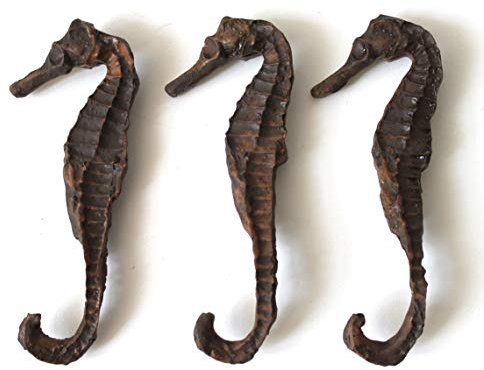 osters muschel-sammler-shop 3 Seepferdchen ca. 9cm aus Gießharz - wie echt